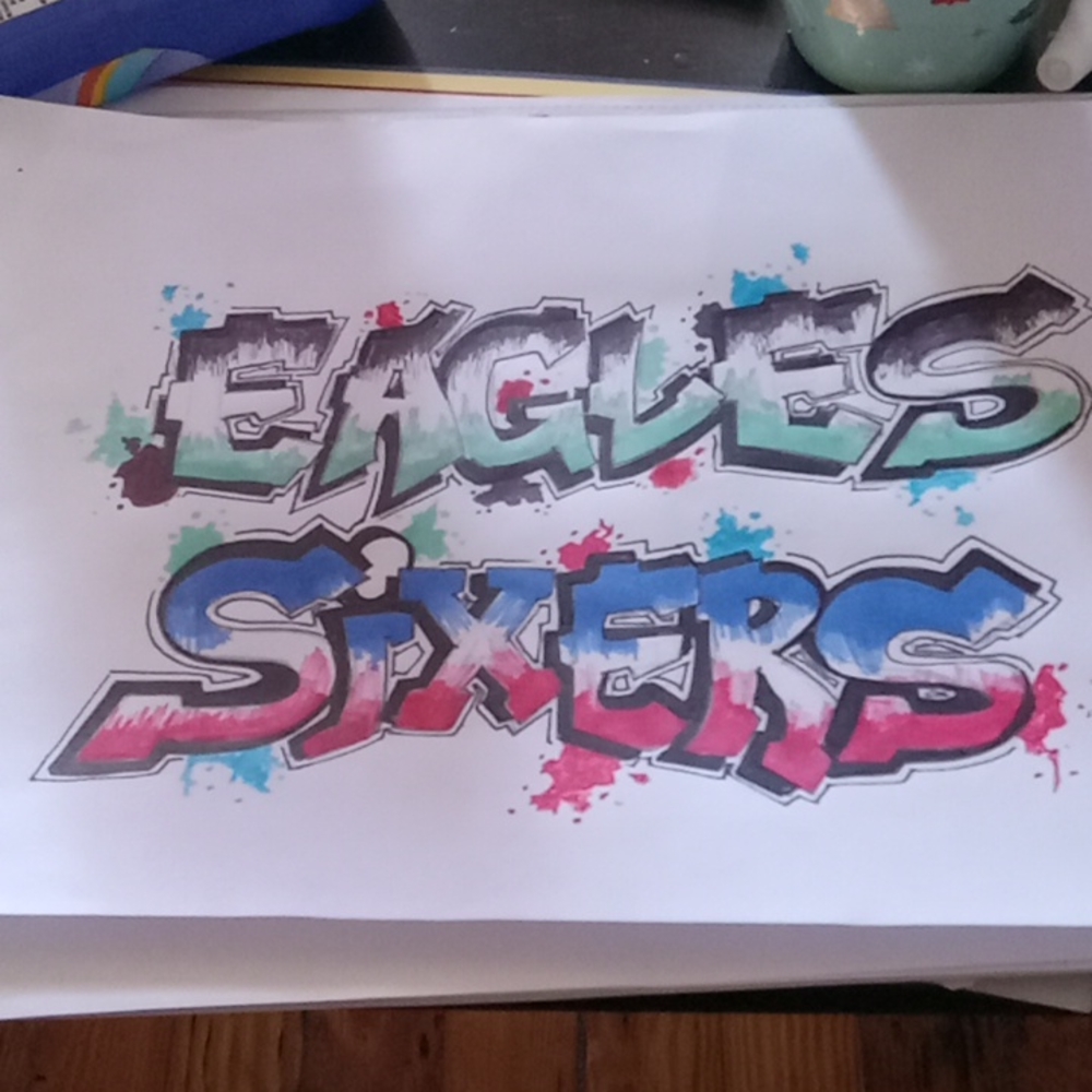 Hand drawn by me